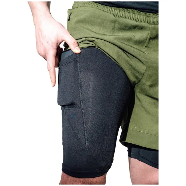 Компрессионные шорты для ММА RDX MMA T16 2-в-1 GREN/BLACK