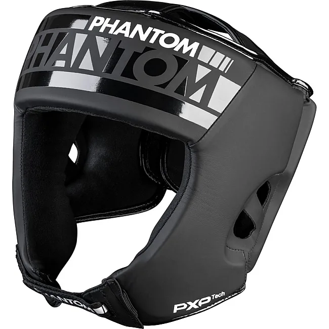 Шлем для бокса PHANTOM APEX Open Face Head Protection Black (капа в подарок)