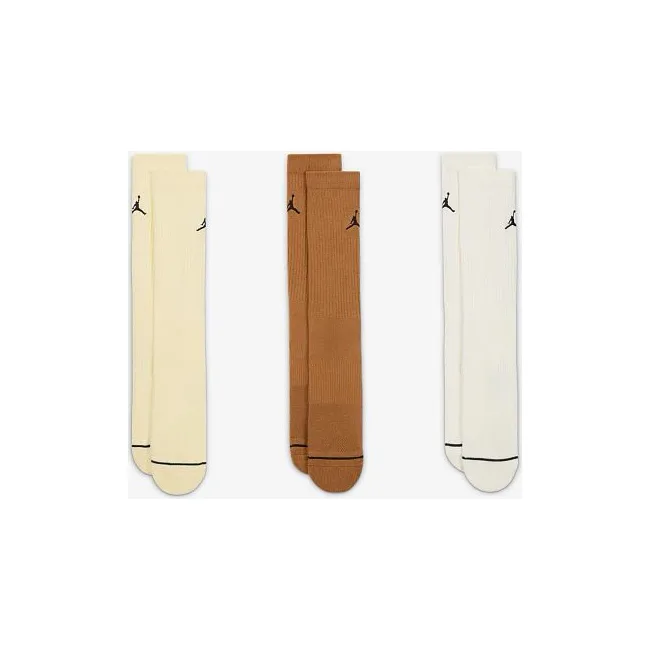 Носки Nike U ED CUSH POLY CREW 3PR 144 бежевый, коричневый, белый