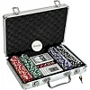 Набор для покера в алюминиевом кейсе Poker game set SP-SPORT IG-2056 200 фишек
