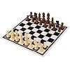 Шахматы деревянные с виниловым игровым полем SP-SPORT IG-4929 (3104) короля 7,8 см пешки 3,6 см