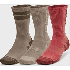 Шкарпетки UNDER ARMOUR Perf Tech Nov 3pk Crew бордовий