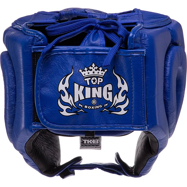 Шлем для бокса открытый
 кожаный TOP KING Open Chin TKHGOC (Черный)