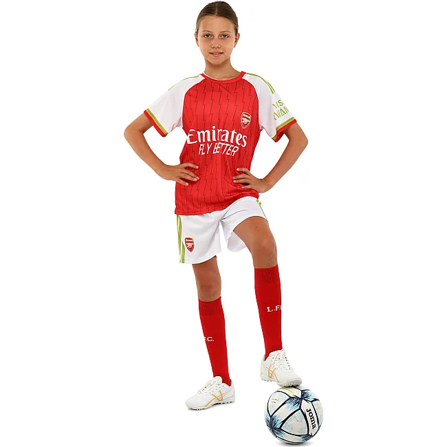 Футбольна форма дитяча із символікою клубу
 ARSENAL домашня 2024 SP-SPORT

 CO-7180 (Білий-червоний)
