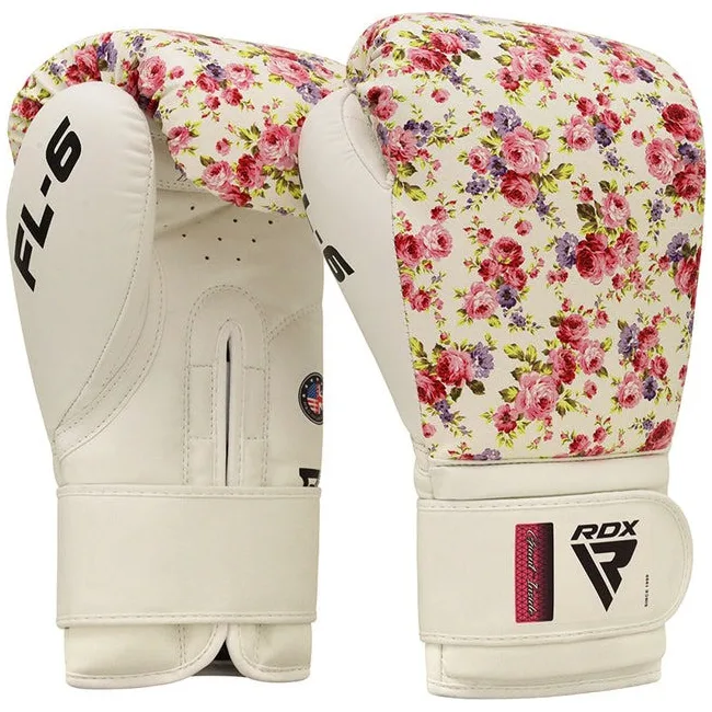 Боксерские перчатки RDX FL-6 WHITE (капа в комплекте)
