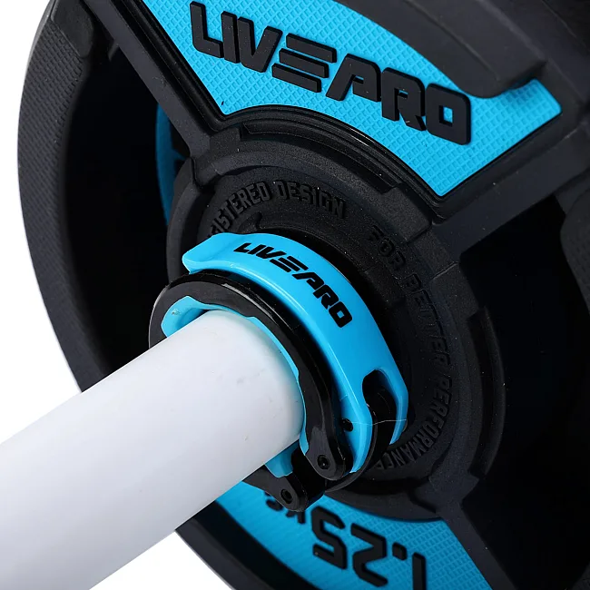 Штанга разборная для фитнеса и аэробики фитнес памп LiveUp LP8037 длина-1,42м 30мм 20кг