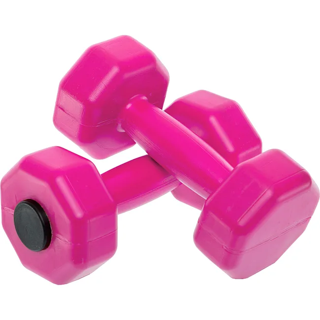 Гантели для фитнеса пластиковые Champion TA-9820-1 2шт 1кг (Розовый)