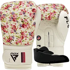 Боксерские перчатки RDX FL-6 WHITE (капа в комплекте)