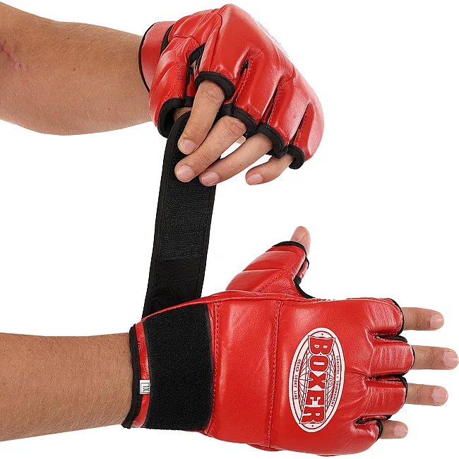 Перчатки для ММА BOXER 5020 (Красный)