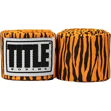 Бинты для бокса TITLE Boxing Print 450см Orange Black
