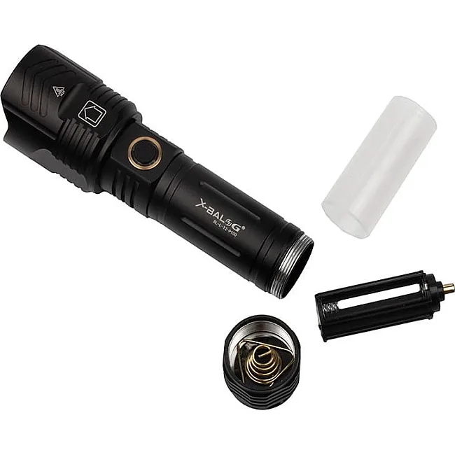 Фонарь X-BALOG BL-L-12-P100 алюминиевый (диапазон до 1000 м) с опцией PowerBank L-095