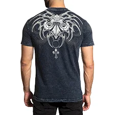 Футболка мужская AFFLICTION Shred Fest Black Heavy Lava Wash