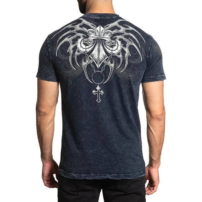 Футболка мужская AFFLICTION Shred Fest Black Heavy Lava Wash