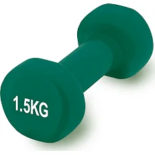 Гантель виниловый POWERPLAY 4125 Achilles 1.5кг. Зеленая (1шт)