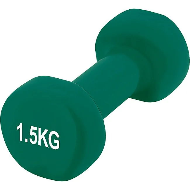 Гантель виниловый POWERPLAY 4125 Achilles 1.5кг. Зеленая (1шт)