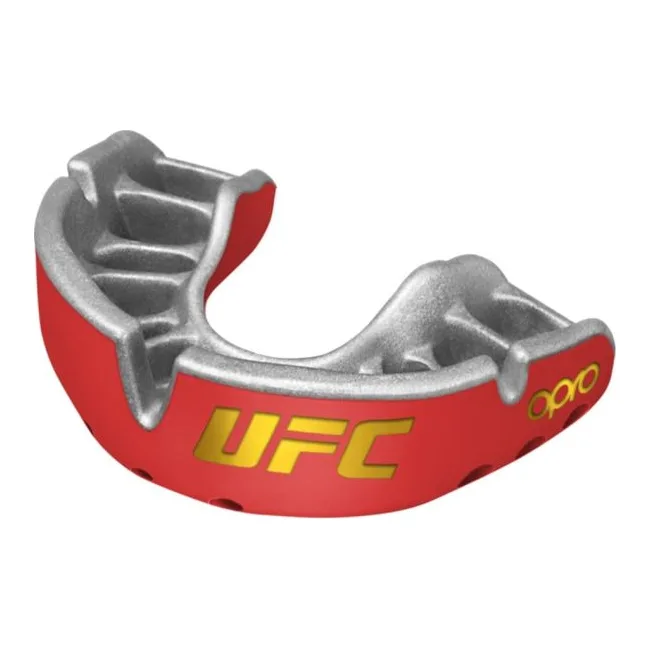 Капа для боксу OPRO Self-fit UFC GEN2 Gold Level Red Silver