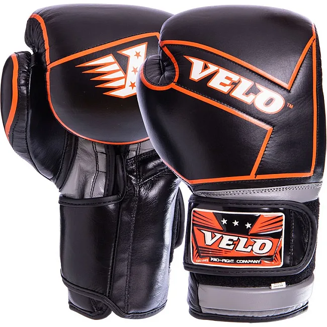 Боксерские перчатки кожаные VELO VL-2218