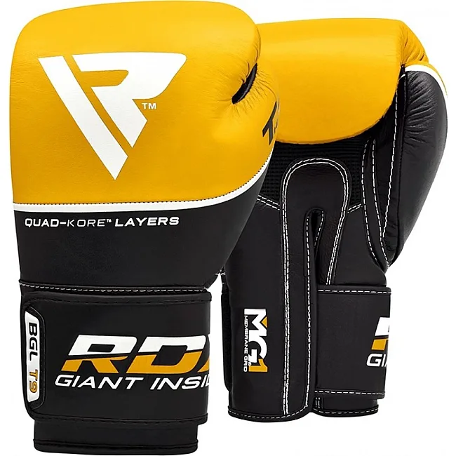 Перчатки для бокса RDX Quad Kore Yellow