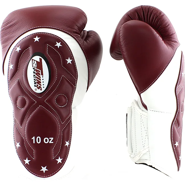 Рукавички боксу TWINS Velcro Extra Design BGVL6-MK White Maroon