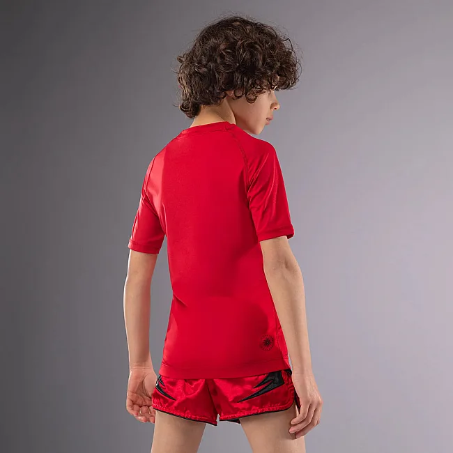 Рашгард для детей VENUM Contender Short Sleeves - Cherry Red
