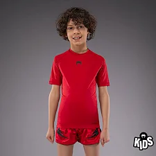 Рашгард для детей VENUM Contender Short Sleeves - Cherry Red