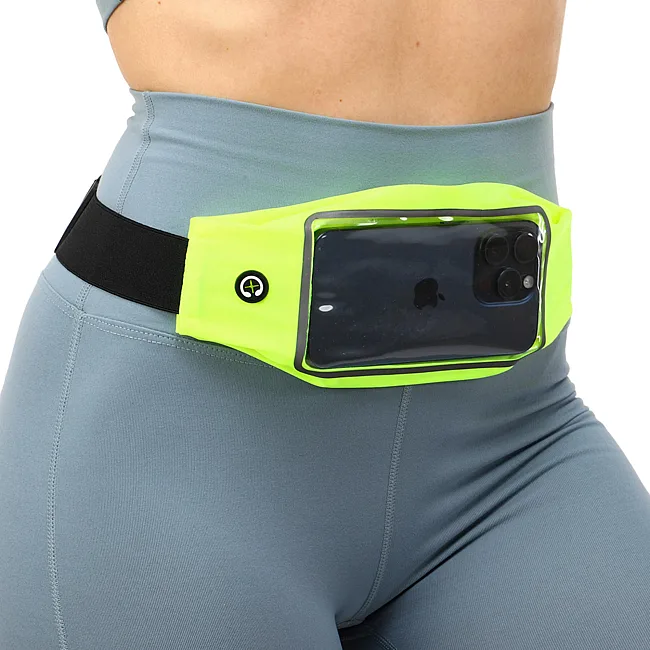 Сумка на пояс спортивная для бега с сенсорным экраном RUNNING WAISTPACK SP-SPORT GA-506 (Лимонный)
