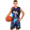 Детская баскетбольная форма
 NBA клуб Nets 11 BA-6655 (Серый-черный-голубой)