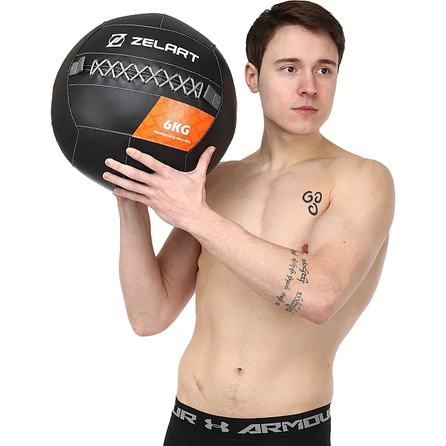 Мяч набивной медицинский для кроссфита WALL BALL ZELART
 TA-7822-6 вес-6кг