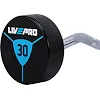 Штанга неразборная с фиксированным весом изогнутая полиуретановая LiveUp LP8011-30 длина-89,2см 30кг