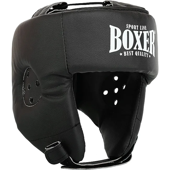 Шлем для бокса открытый
 искусственная кожа BOXER

 2028-N (Черный)