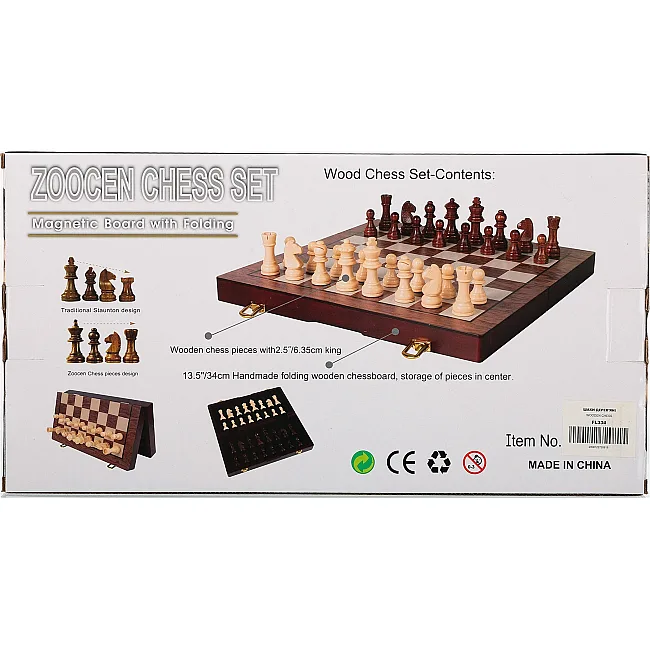 Шахматы
 деревянные ZOOCEN FL334
 34см x 37см x 2,75см