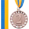 Медаль спортивная с лентой SP-SPORT STROKE C-4330 ø6,5см (Серебряный)