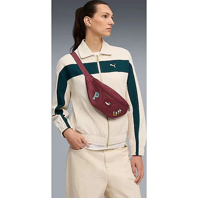 Сумка на пояс Puma PHASE PATCH Waist Bag 2,2L бордовая 31 х 9,5 х 12 см