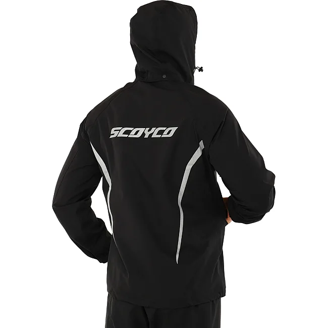 Мотодождевик раздельный куртка и штаны SCOYCO RC10 (Черный)