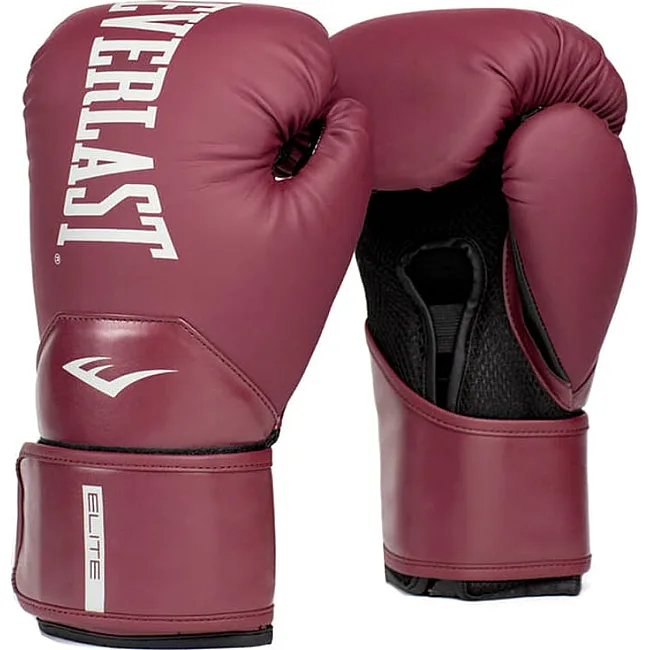 Боксерські рукавиці Everlast ELITE 2 BOXING GLOVES бордовий 14 унцій