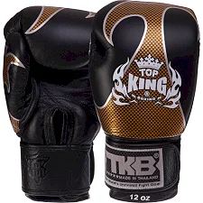 Перчатки для бокса кожаные TOP KING Empower TKBGEM-01 8-18унций (Черный-золотой)