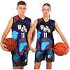 Детская баскетбольная форма
 NBA клуб Nets 11 BA-6655 (Серый-черный-голубой)