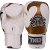 Рукавички для боксу шкіряні TOP KING Empower TKBGEM-01 8-18унцій (Білий-золотий)