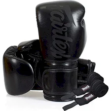 Боксерские перчатки Fairtex BGV14SB Black (бинты в комплекте)