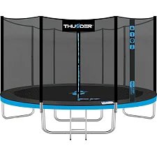 Батут THUNDER OUTSIDE PRO с наружной сеткой 14 футов 427 см черно-голубой