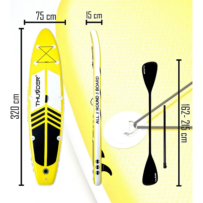 Надувная доска SUP (Сапборд) THUNDER COAST YELLOW 320