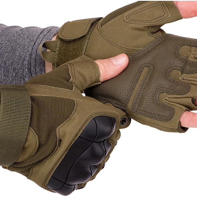 Тактические перчатки
 без пальцев
 SP-SPORT

 BC-8805 (Оливковый)