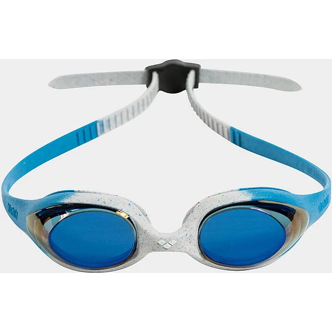 Детские очки для плавания Arena SPIDER JR MIRROR белый, голубой OFSM
