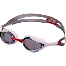 Очки для плавания взрослые MADWAVE ALIEN Mirror M042728 (Красный-серый)
