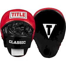 Лапы боксерские TITLE Classic Charge Punch Mitts Black/Red