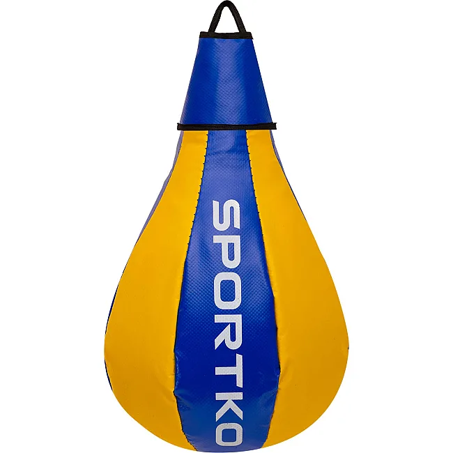 Боксерська груша краплинна набивна SPORTKO GP-1 50x24см (Синій-жовтий)