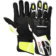 Мотоперчатки гоночные ALPINESTAR SP8 (Черный-салатовый)