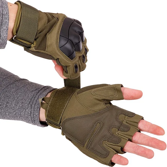 Тактические перчатки
 без пальцев
 SP-SPORT

 BC-8805 (Оливковый)