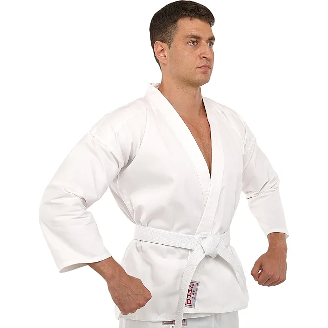 Кимоно для карате куртка штаны и пояс VELO VL-4428 140-180см