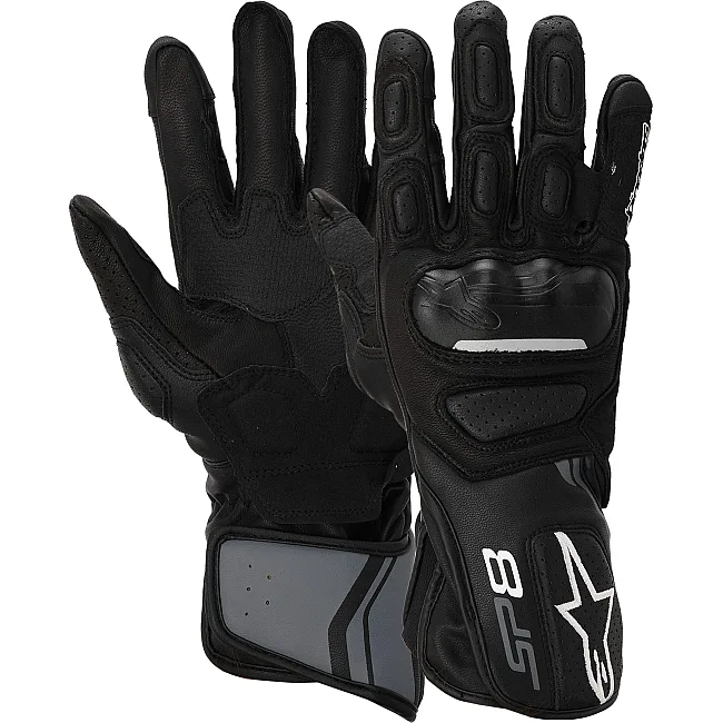 Мотоперчатки гоночные ALPINESTAR SP8 (Черный)